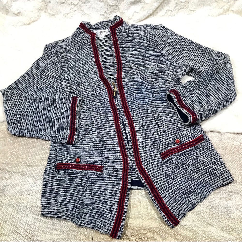 ST. John Nautical Zip Sweater Blazer